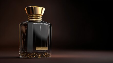 奢华香水瓶特写