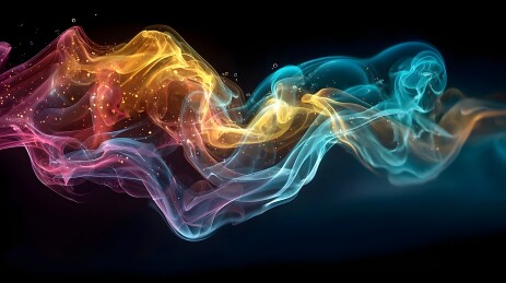 多彩烟雾流动艺术