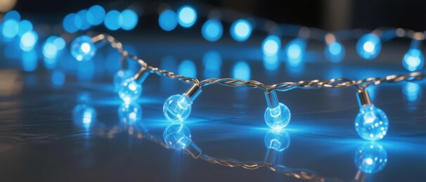 装饰灯串蓝调氛围场景