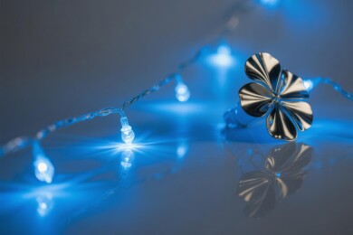 装饰灯串蓝调氛围场景