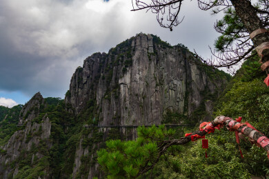 江西武功山羊狮慕景区险峻山峰