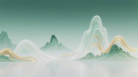 仙境山水宫殿