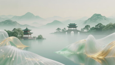 山水仙境画卷