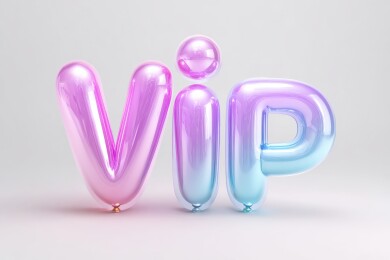 彩色VIP气球字母