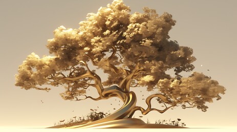 金色招财树摇钱树