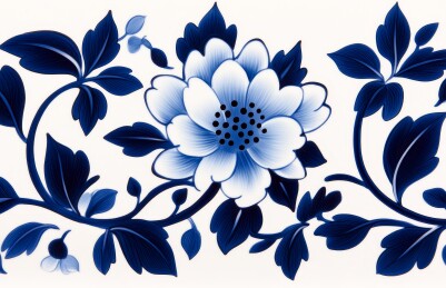 青花瓷花卉图案