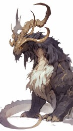 幻想生物角龙形态的神秘怪兽