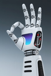 做OK手势的智能机械手臂