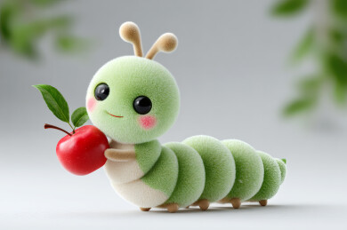 一条绿色的小虫