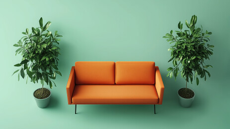 单人沙发休闲座椅插画