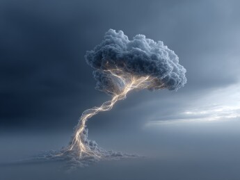 乌云与闪电的风暴景象