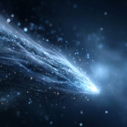 蓝色辉光彗星状轨迹