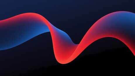 红蓝渐变波浪科技线条