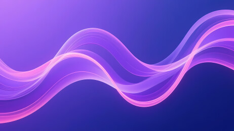 紫粉渐变波浪现代曲线