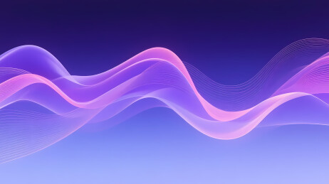 紫粉渐变波浪曲线设计
