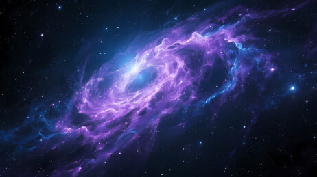 紫蓝星云气体宇宙景象