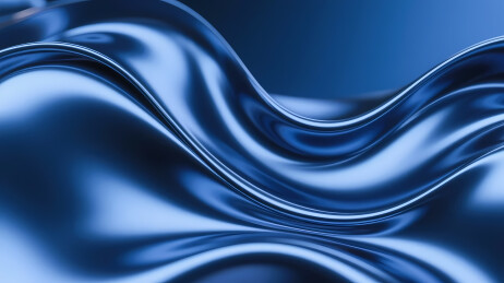 蓝色丝带宁静优雅效果