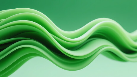 绿色渐变波浪现代设计