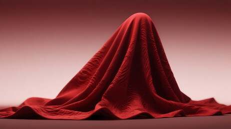 红色布料神秘覆盖设计