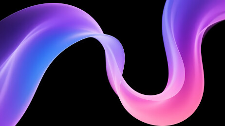 紫粉蓝渐变曲线黑色背景