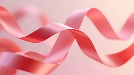 粉红丝带蜿蜒优雅动感