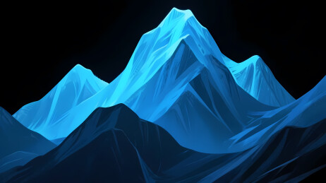 抽象山脉蓝色立体背景