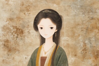 古代贵妇的典雅容貌与服饰