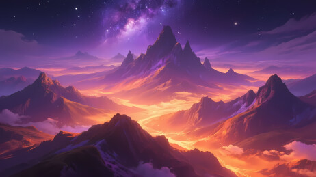 星光与云雾交织的壮丽夜空景象