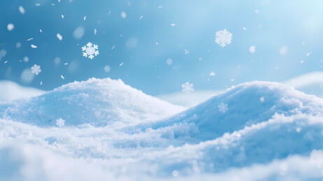 雪堆雪花冬季景象