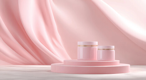 粉缎香台柔纱与美妆品的浪漫奏鸣