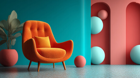 撞色几何空间的艺术