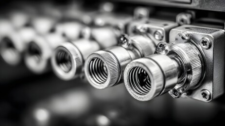 工业管道连接细节特写