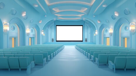影厅清新感观影场景