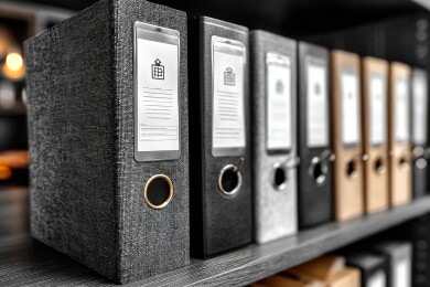 整齐排列的档案文件夹