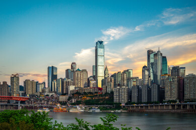 中国重庆市天际线风光