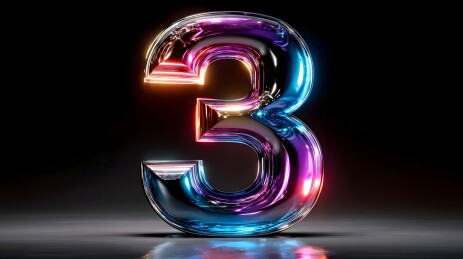 炫彩数字3科技感