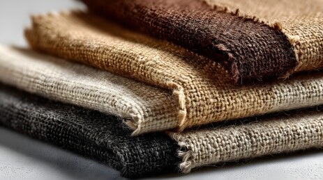 粗布麻布纹理特写