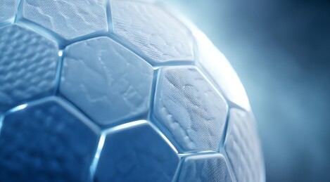 抽象足球边缘特写