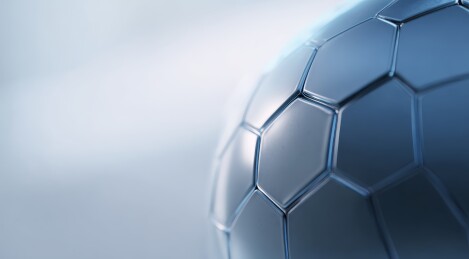 抽象足球边缘特写