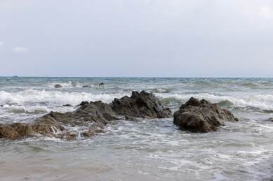 海边大海礁石海景