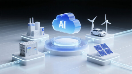 人工智能AI云计算图标