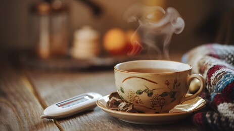 热茶与温度计