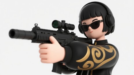 潮玩人偶炫酷展示场景