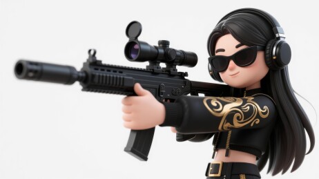 潮玩人偶炫酷展示场景