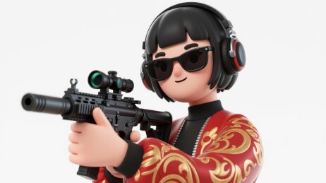 潮玩人偶炫酷展示场景