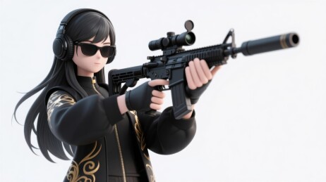 潮玩人偶炫酷展示场景