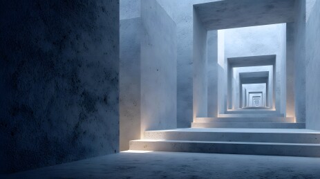 无限延伸的走廊空间