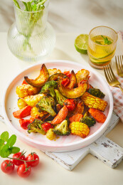 健康食物 低脂烤蔬菜