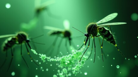 多只发光蚊子场景