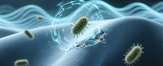 衣物上的细菌特写